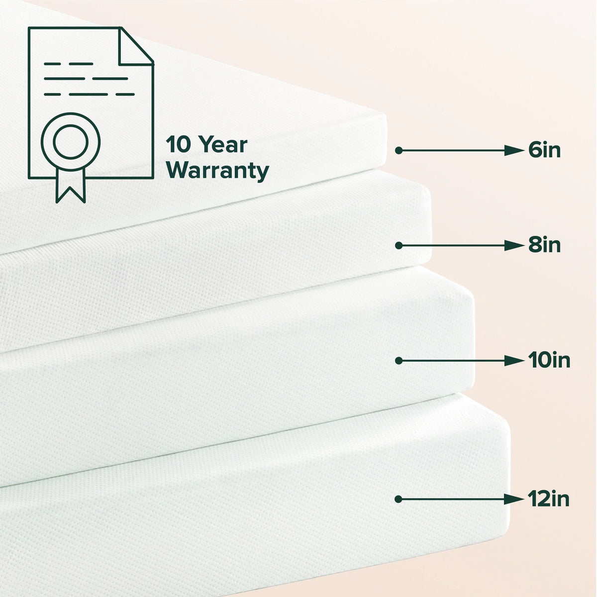 10 Green Tea Memory Foam Mattress U267938