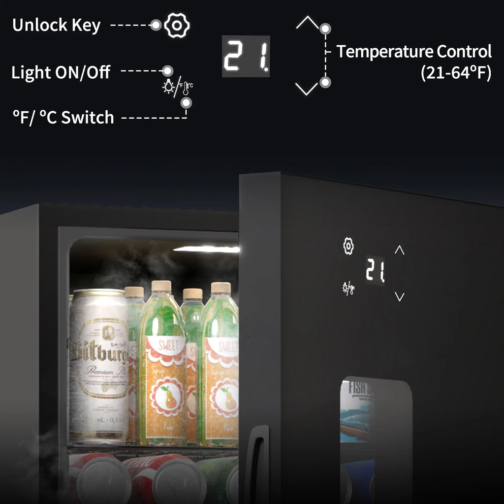 115 Can 3 Cu.ft Beverage Refrigerator and Cooler H828