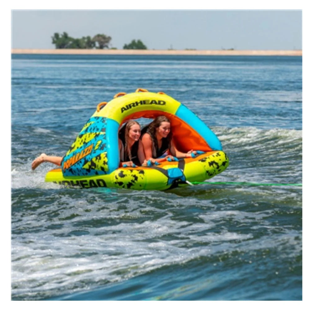 Inflatable PVC Towable Water Tube, Green 3 Person V3330