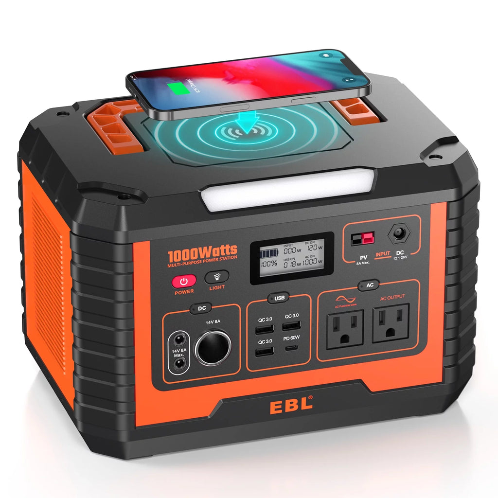 Portable Power Station 1000W 999Wh Solar Generator W6839