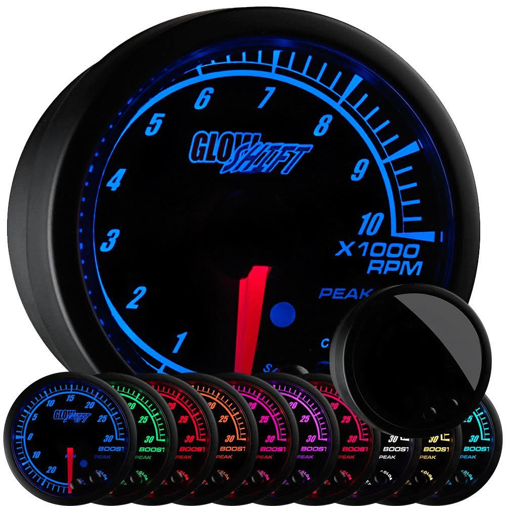 Black 10 Color Tachometer Gauge S514753