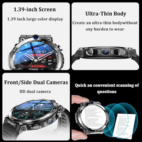 4g Sim Card Smartwatch with 1.39" Round Screen D44611