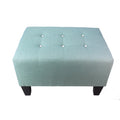 Sea Mist Button Tufted Upholstered Ottoman E50734