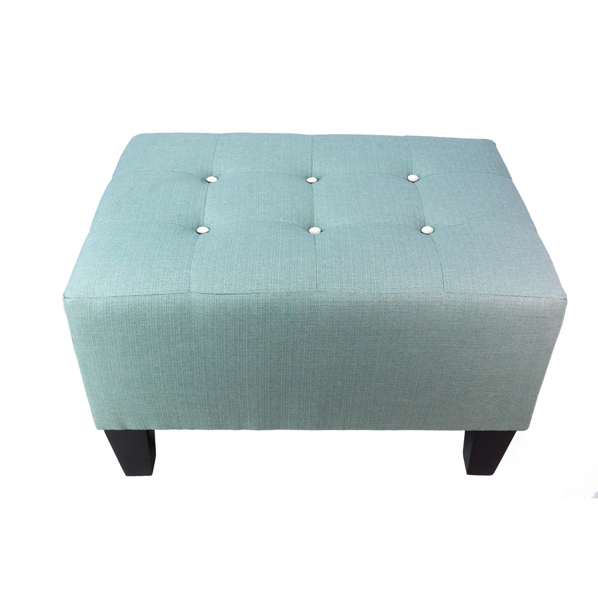 Sea Mist Button Tufted Upholstered Ottoman E50734