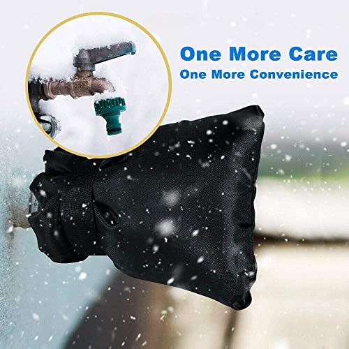 7.1''W x 9.8''H Waterproof Insulated Outdoor Faucet Cover, Black (2) X280036