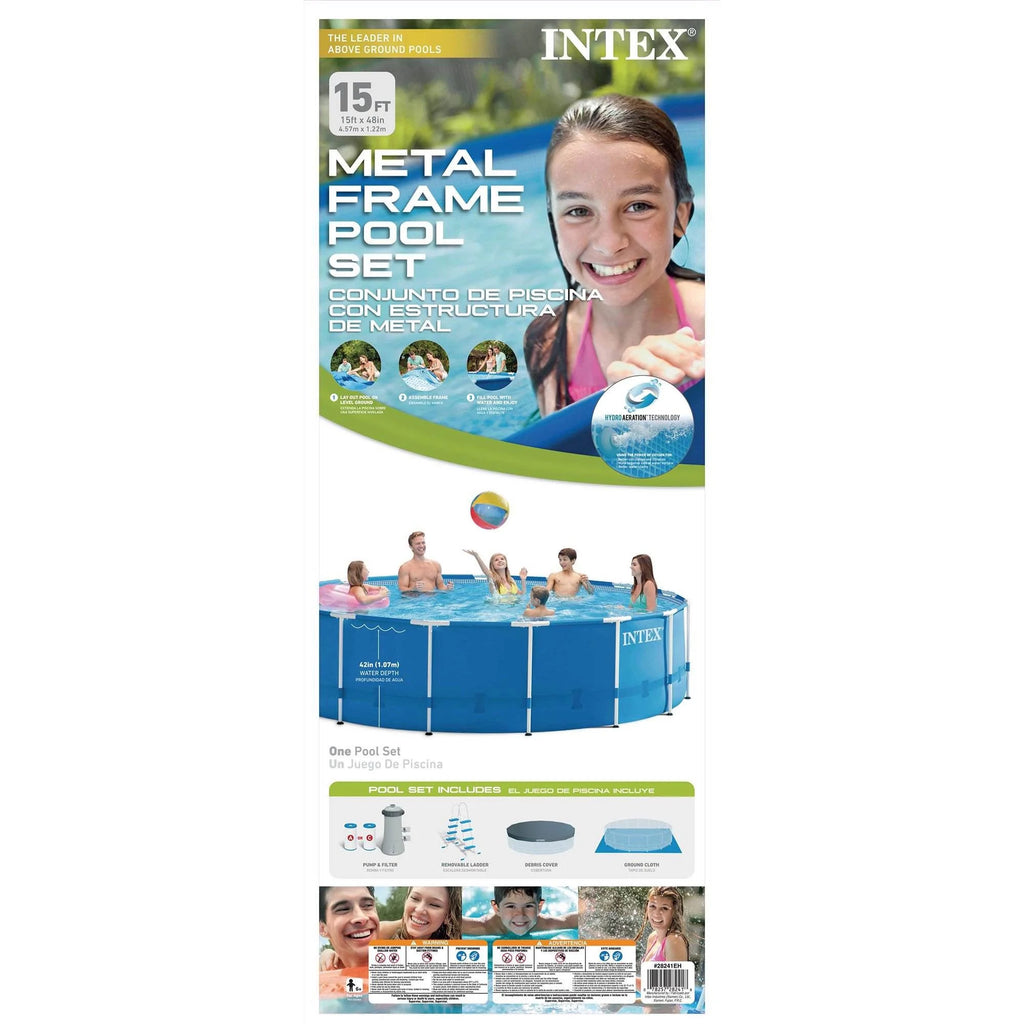 15' x 48 Above Ground Pool Set with Pool Cover H3972