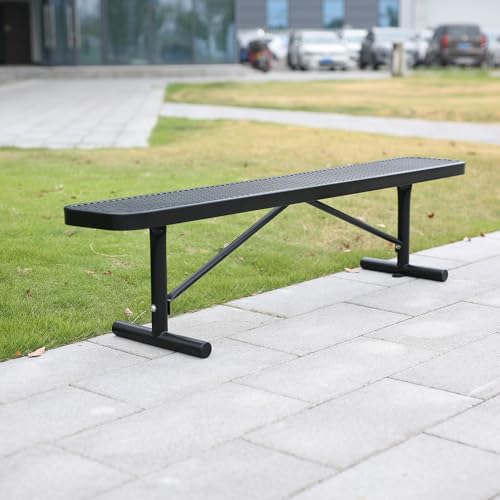 Heavy Duty Metal Park Bench with Portable Frame W75982