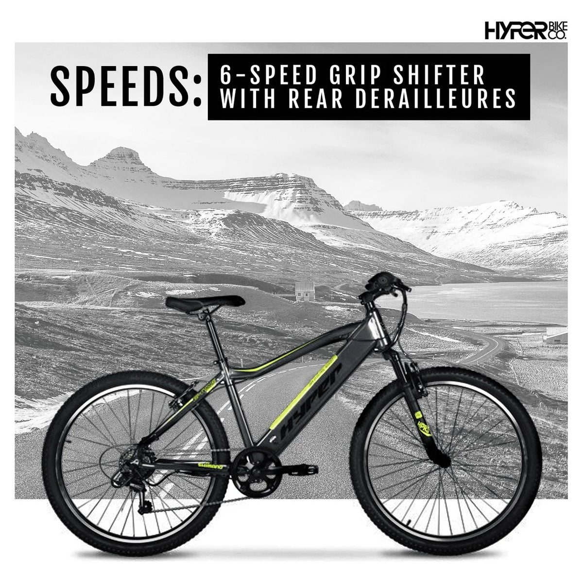 26 36V Electric Mountain Bike 250W Black I341924