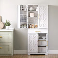 White 72" Kitchen Pantry Cabinet A228