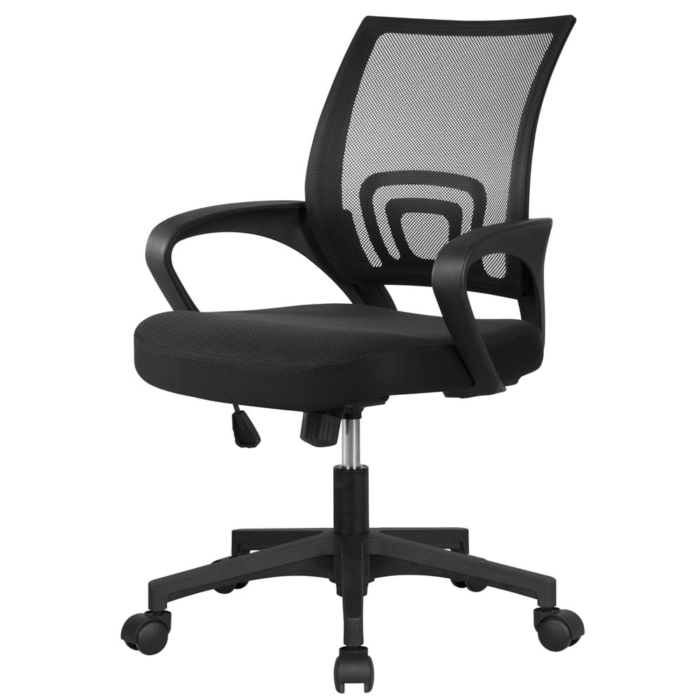 Black Height-Adjustable Drafting Table and Mesh Office Chair Set L979