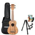 Soprano Ukulele with Stand, Tuner, Gig Bag & Chord Guide F291