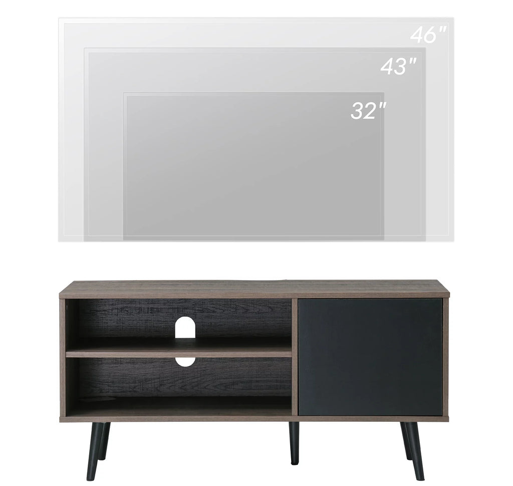 Mid Century Wood TV Stand with Storage J215574