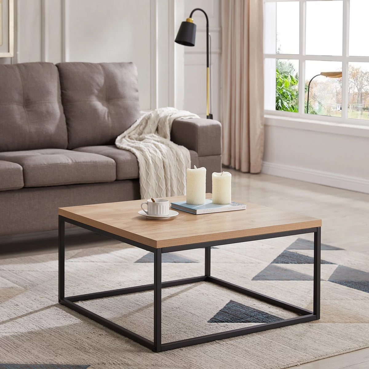 Natural Oak Square Coffee Table W5037