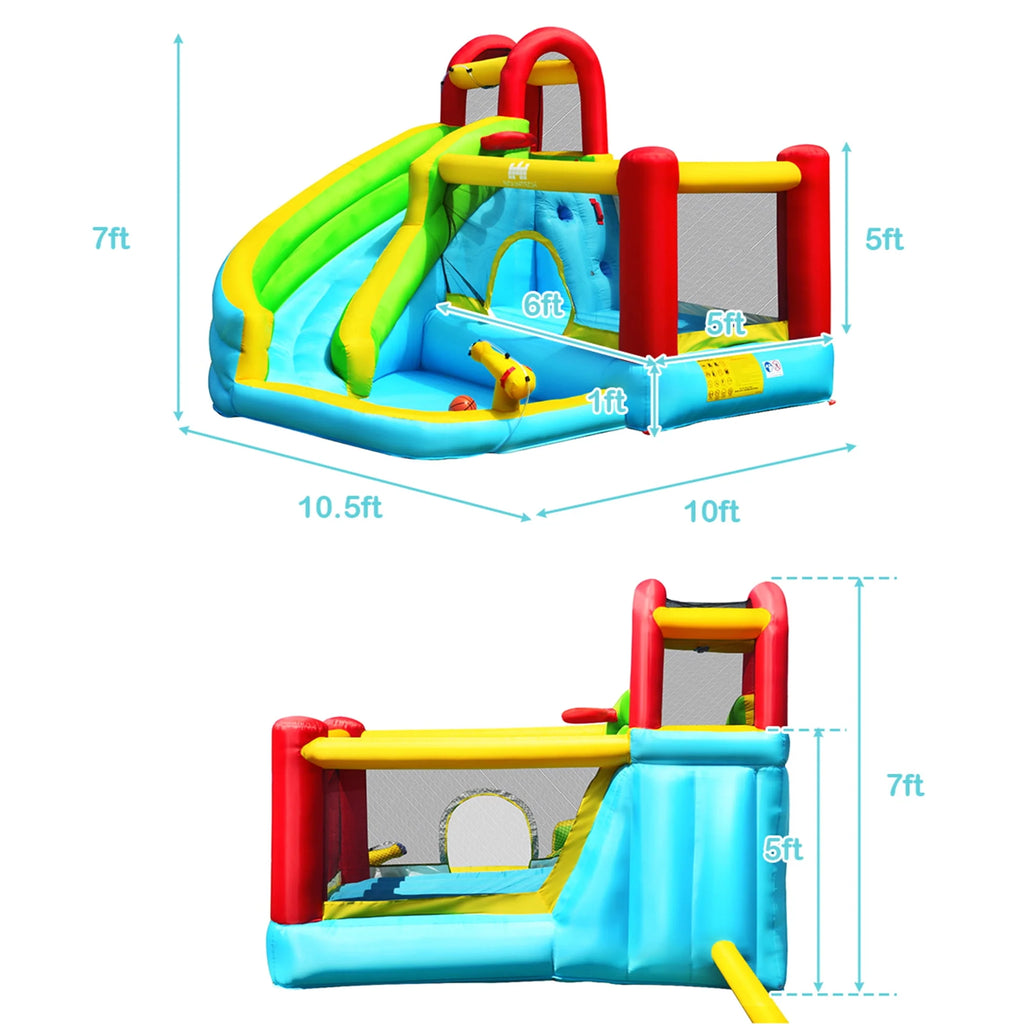 Inflatable Kids Water Slide Bounce House Splash Water Pool Y27161