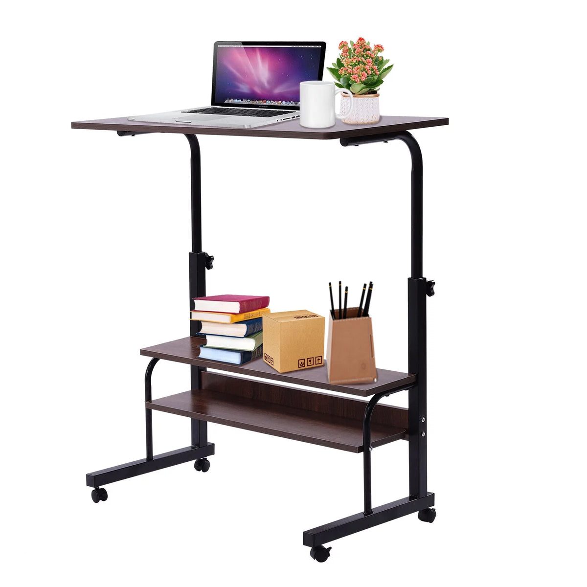Rolling Computer Desk Corner Laptop Table B8321