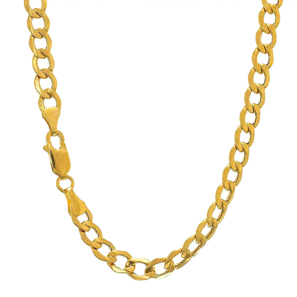 14k Yellow Gold 4.4 mm Cuban Curb Chain 22" C287
