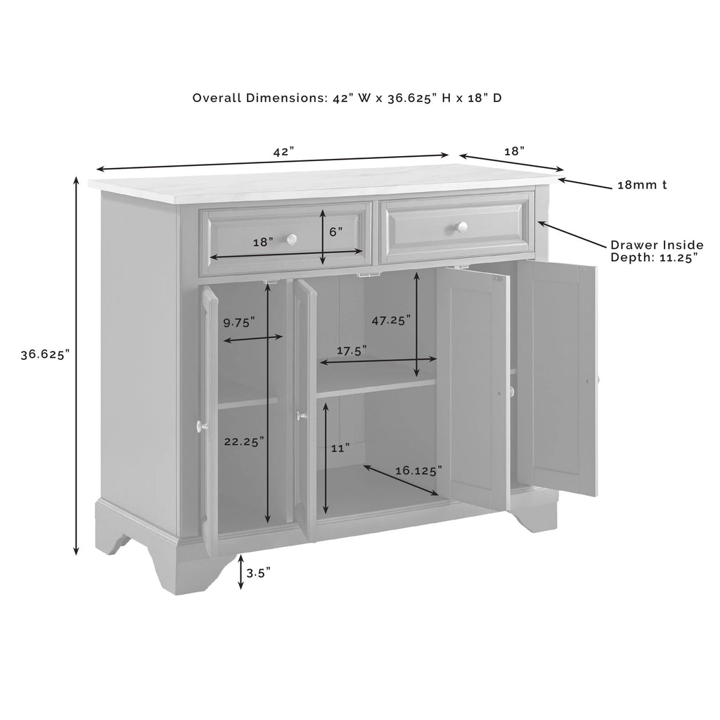 Gray Wood Kitchen Island G367