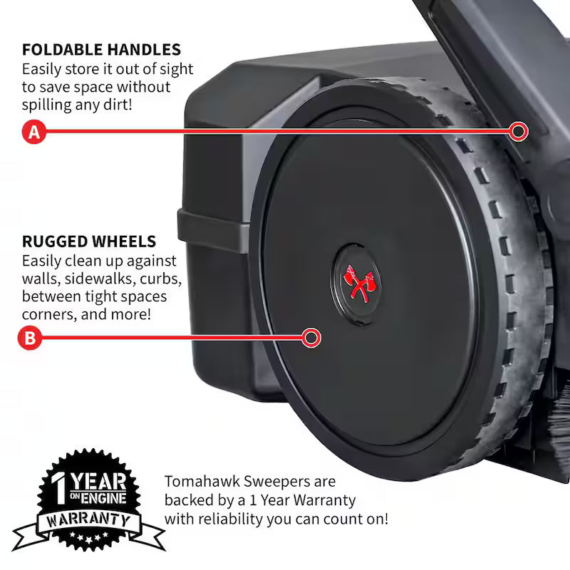 Battery Powered Push Sweeper with Triple Power Brooms G25738