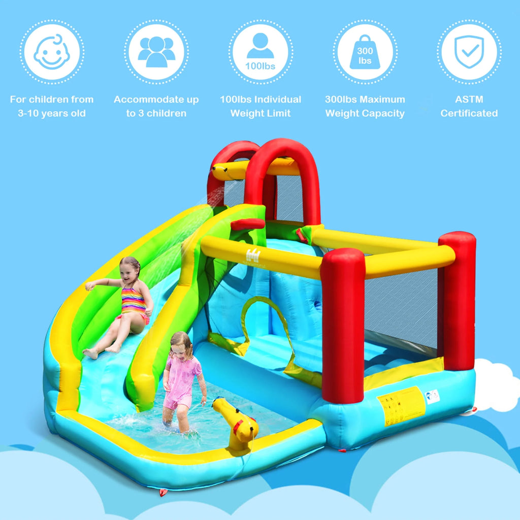 Inflatable Kids Water Slide Bounce House Splash Water Pool Y27161