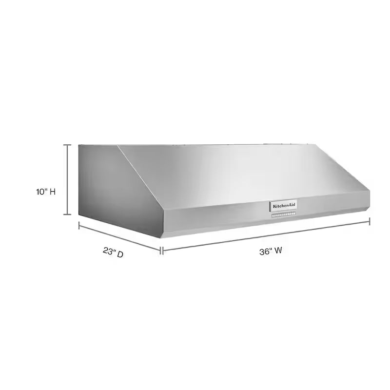 36 in. 585 CFM Under-Cabinet Range Hood in Stainless Steel T850