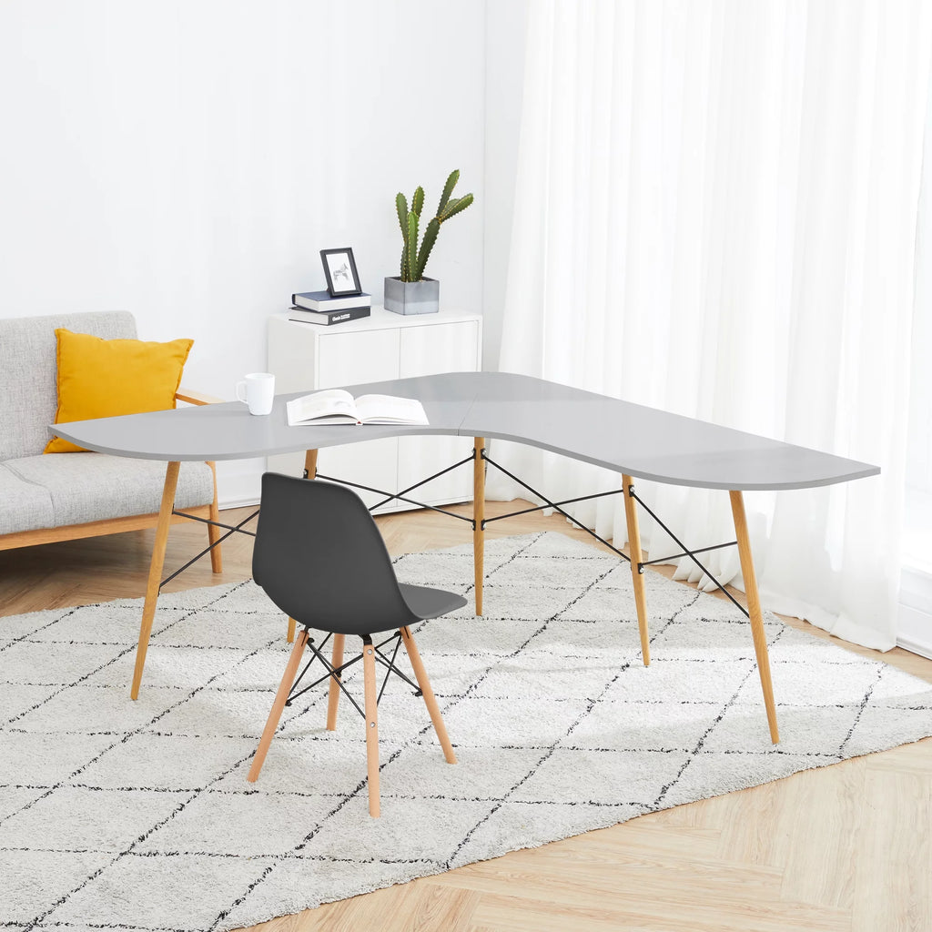 Light Gray L-Shaped Corner Desk M656469