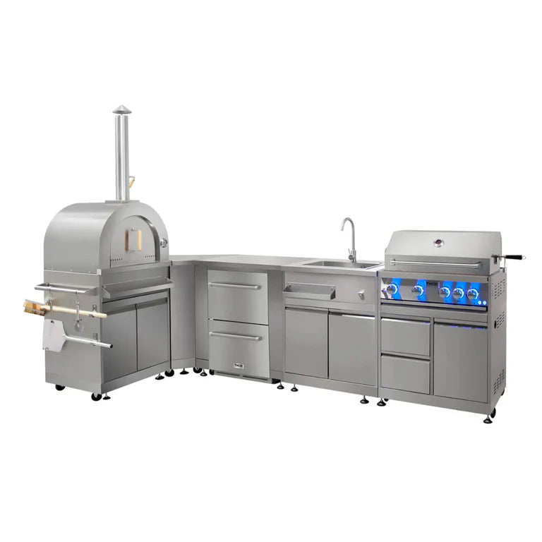 Outdoor Kitchen Package with Propane Gas Grill and Freezer A51336