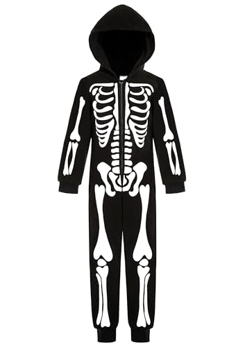Skeleton Costume Glow in Dark Skull Onesie K189