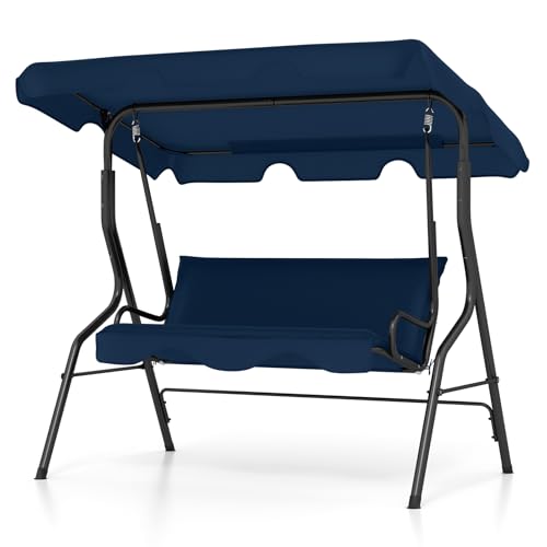 3 Person Porch Swing with Removable Cushion and Canopy G38663