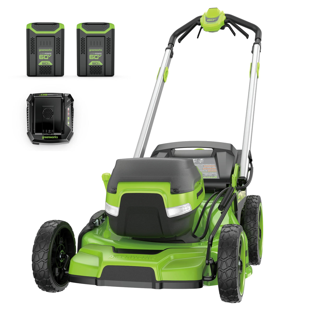 60V 21" Self-Propelled Lawn Mower with 5.0 Ah Batteries & Charger F667