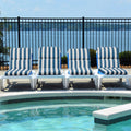 Striped Outdoor Chaise Cushion 74 x 22 in. F709134