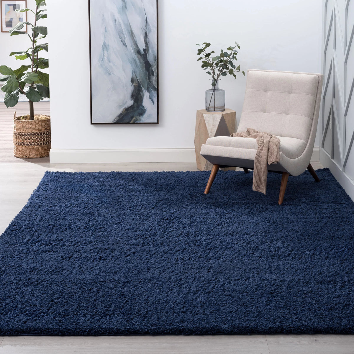 8x10 Modern Navy Large Area Rug H21010