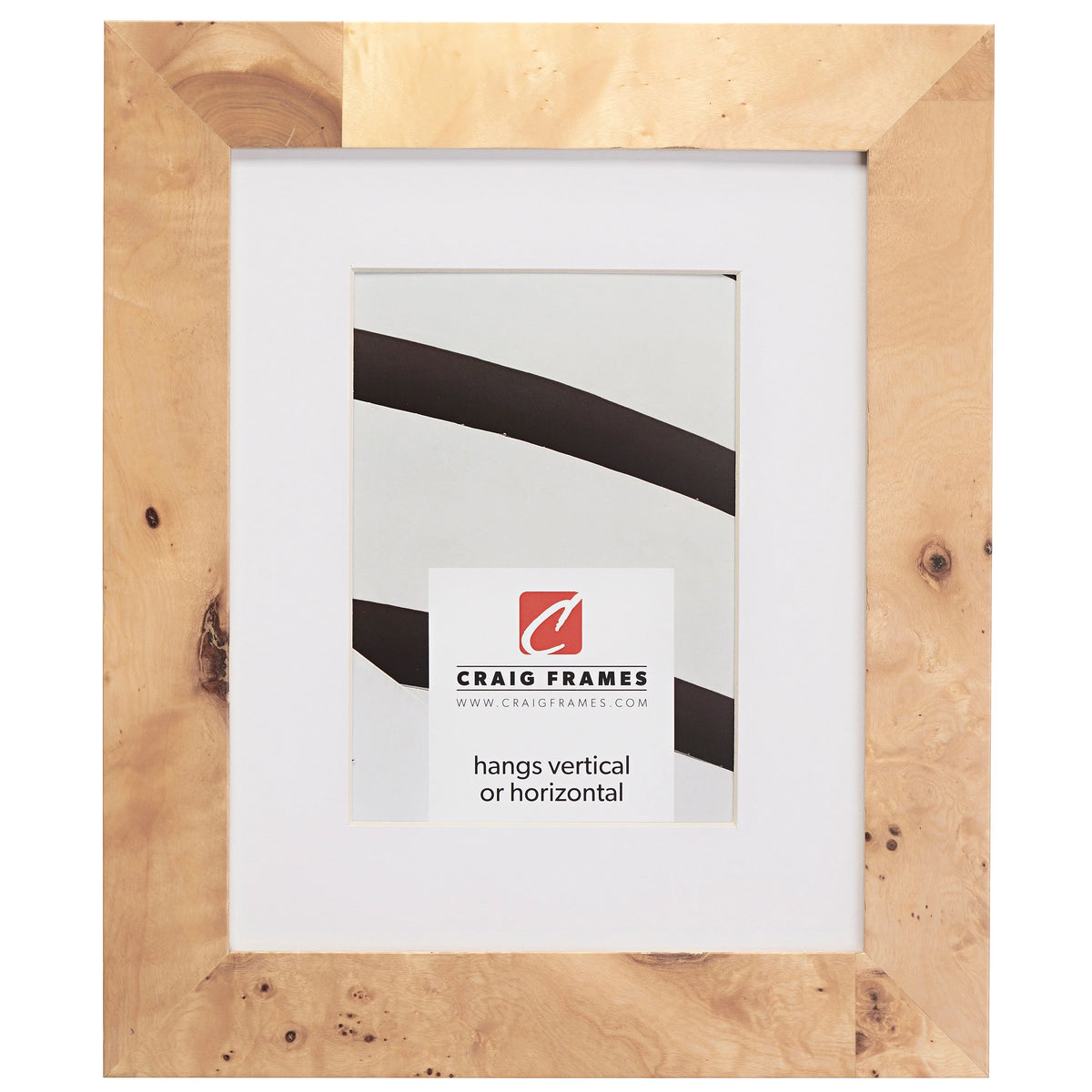 12x36 inch Natural Wood Burl Picture Frame D785342