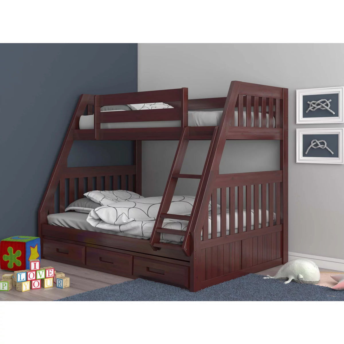 Solid Pine Bunk Bed U12074