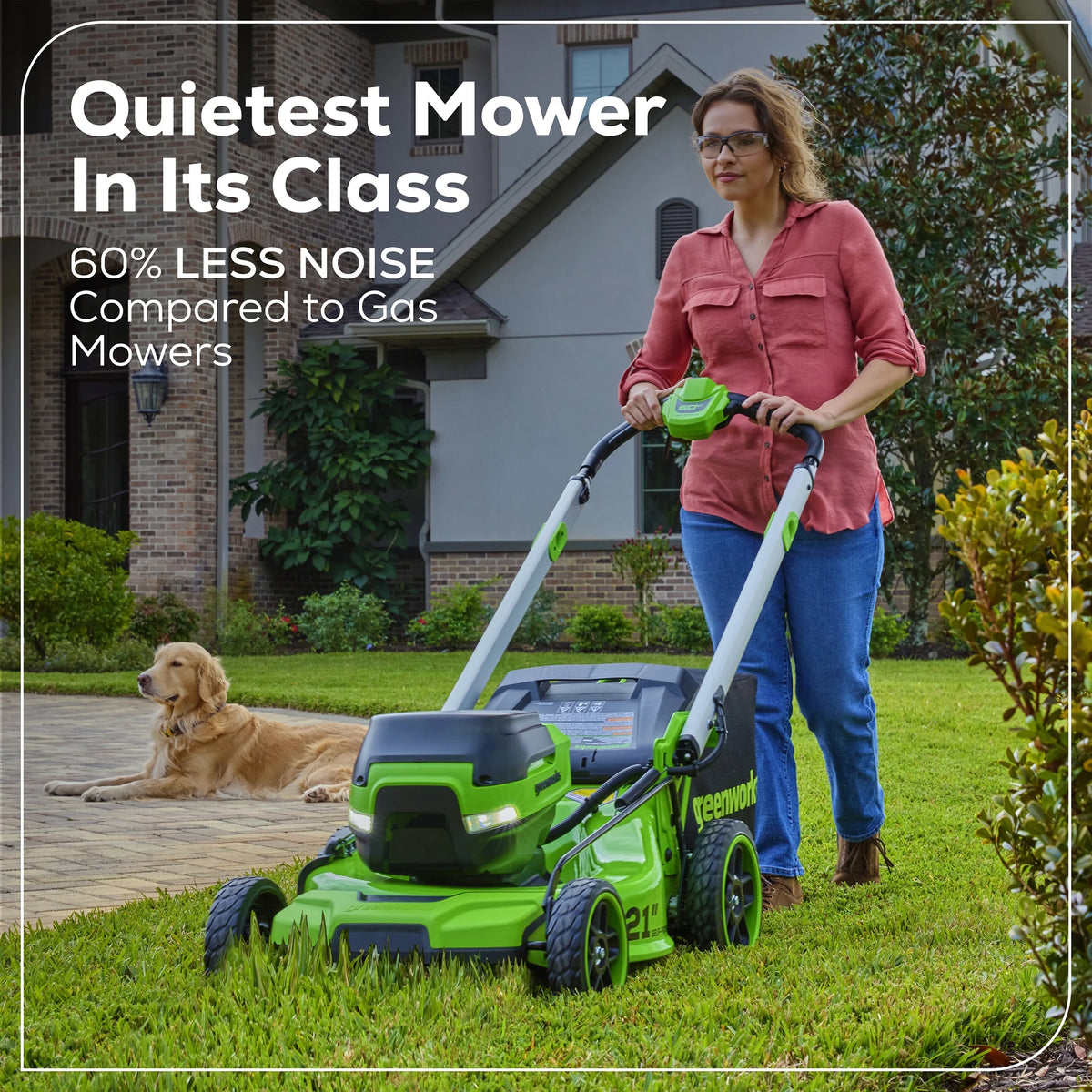 60V 21" Self-Propelled Lawn Mower with 5.0 Ah Batteries & Charger F667