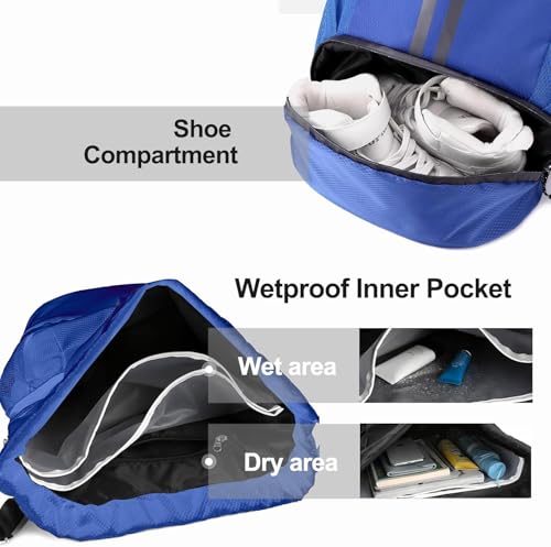 Drawstring Backpack with Shoes Compartment and Wet Proof Pocket U9825