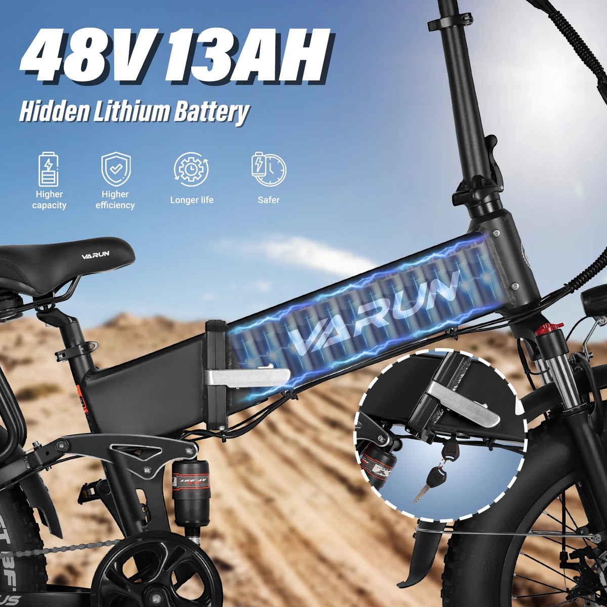 Folding Electric Bike with 48V 13Ah Battery G83684
