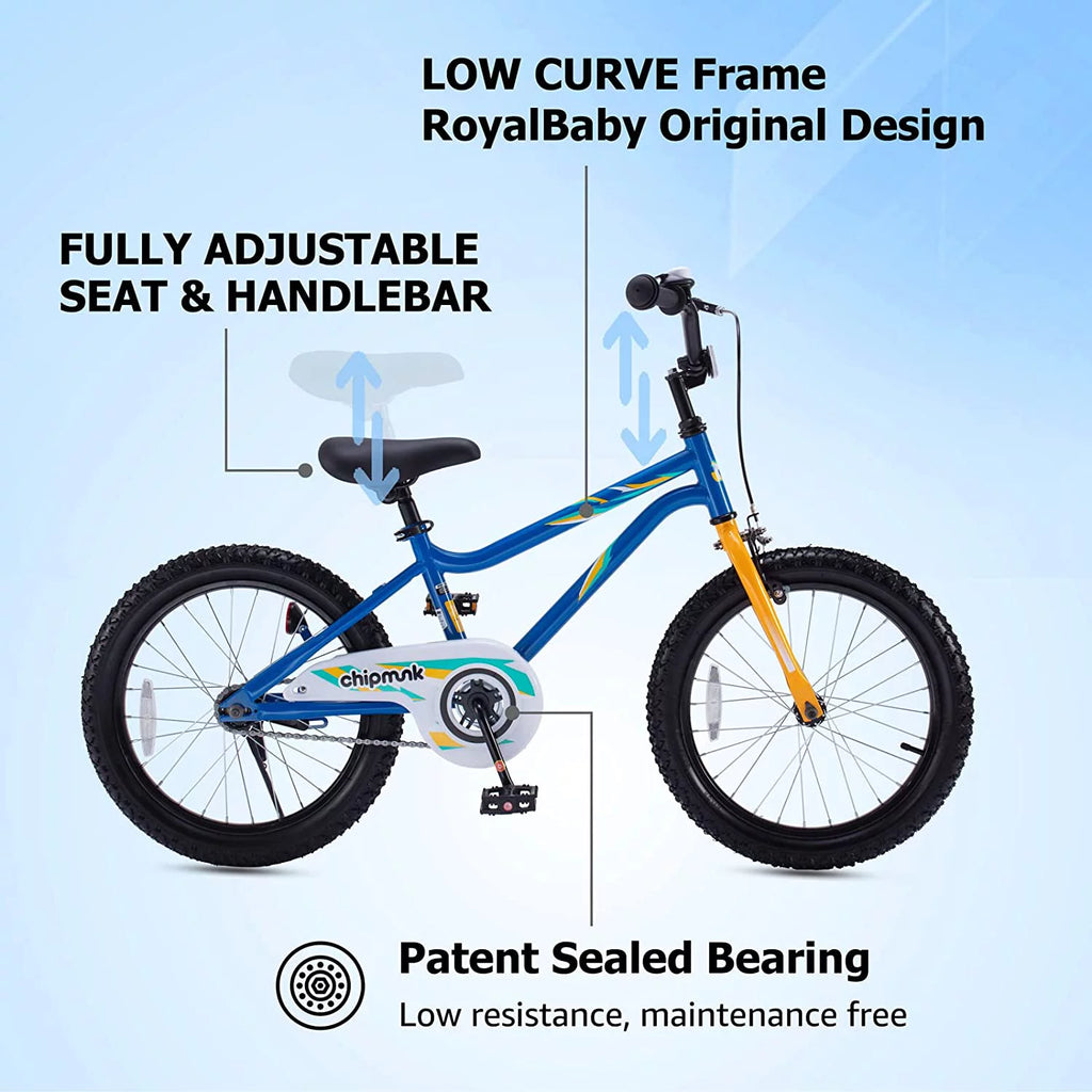 Kids Bike 18 Inch Bicycle with Kickstand Blue D345393