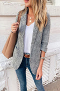 Work Patchwork Turn-back Collar Outerwear N7520
