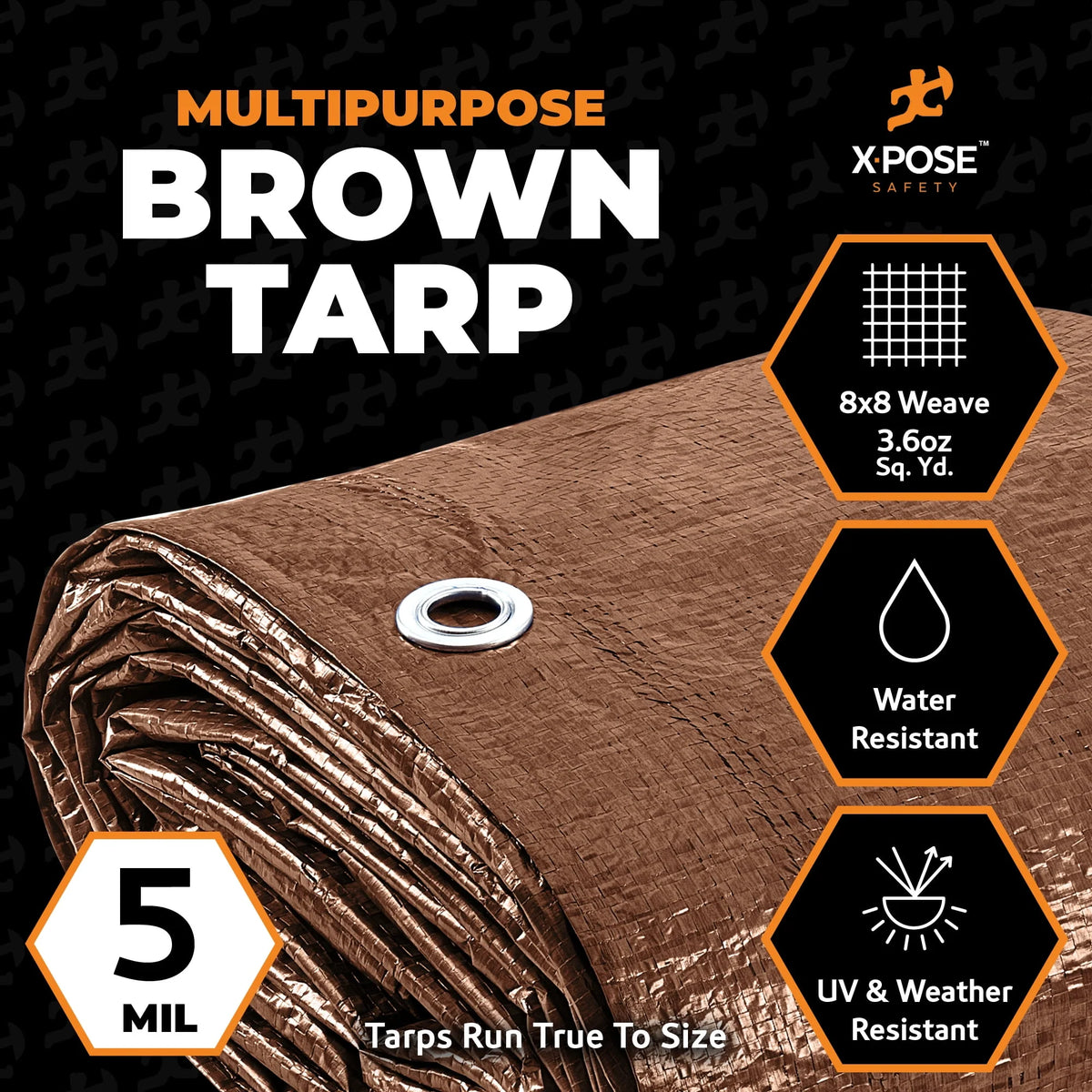 Blue 5' x 7' Waterproof Poly Tarp O191