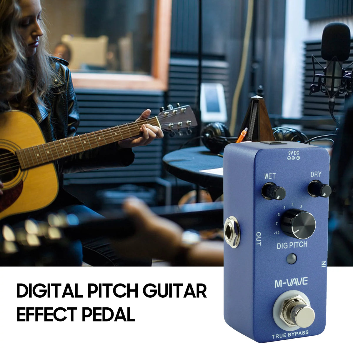 Guitar Effect Pedal Zinc Alloy Shell U15366