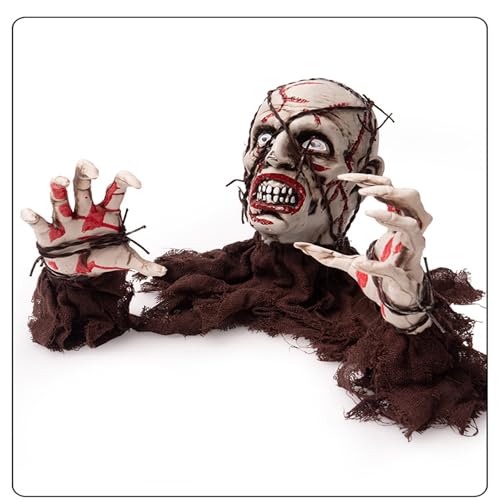 Lighted Zombie Groundbreaker Halloween Decoration W3826