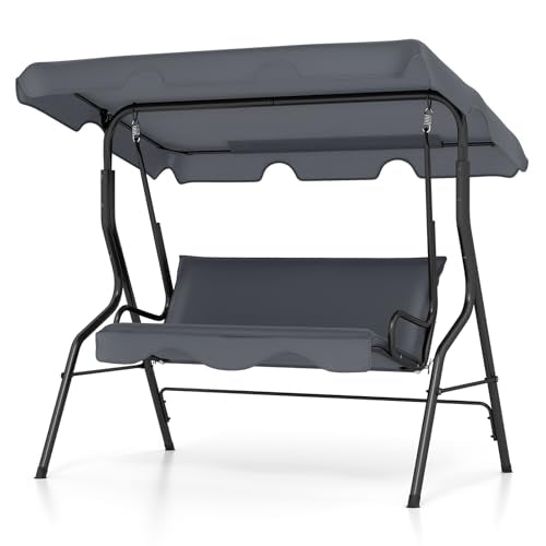 3 Person Porch Swing with Removable Cushion and Canopy G38663