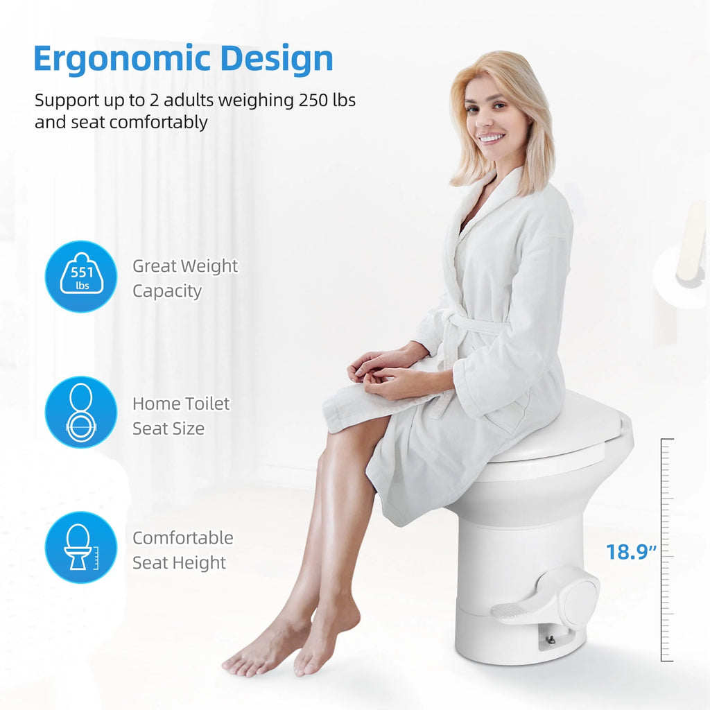 6.6 Gallon Gravity Flush Toilet with Hand Sprayer O40246