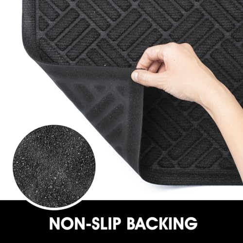 Front Door Mat 2 Pack Absorbent Heavy Duty Doormat 29.5x17.5IN T435139