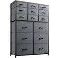 14 Drawer Charcoal Black Dresser E599671