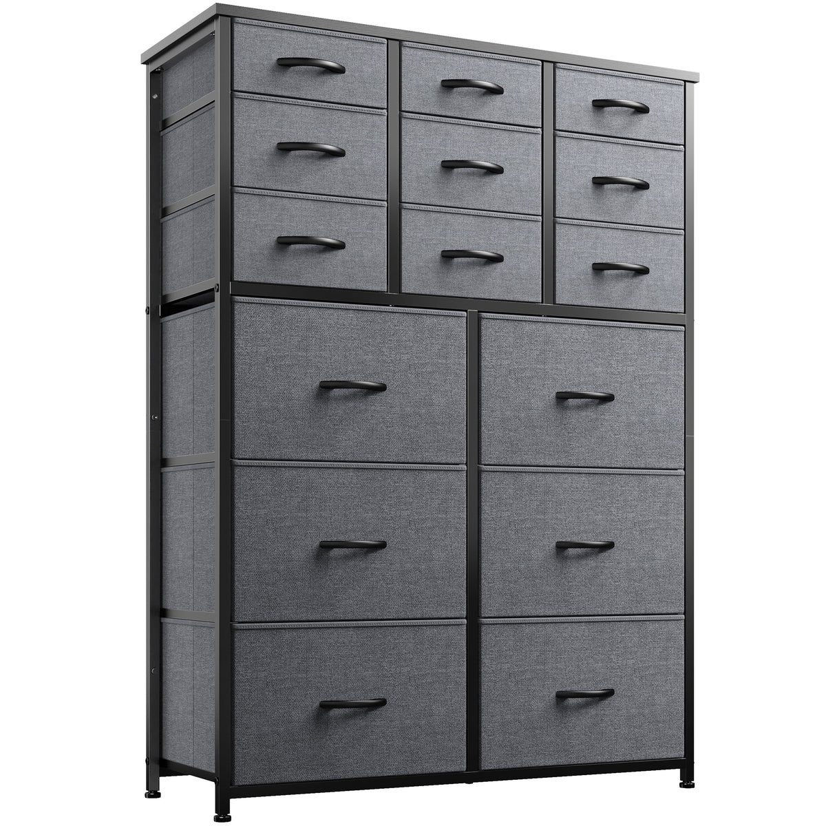 14 Drawer Charcoal Black Dresser E599671