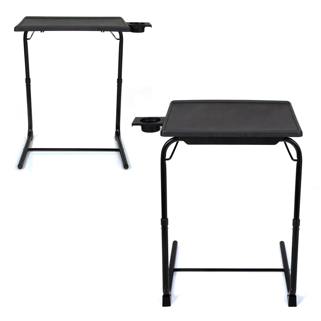 Set of 2 Black Adjustable Computer Table K49391
