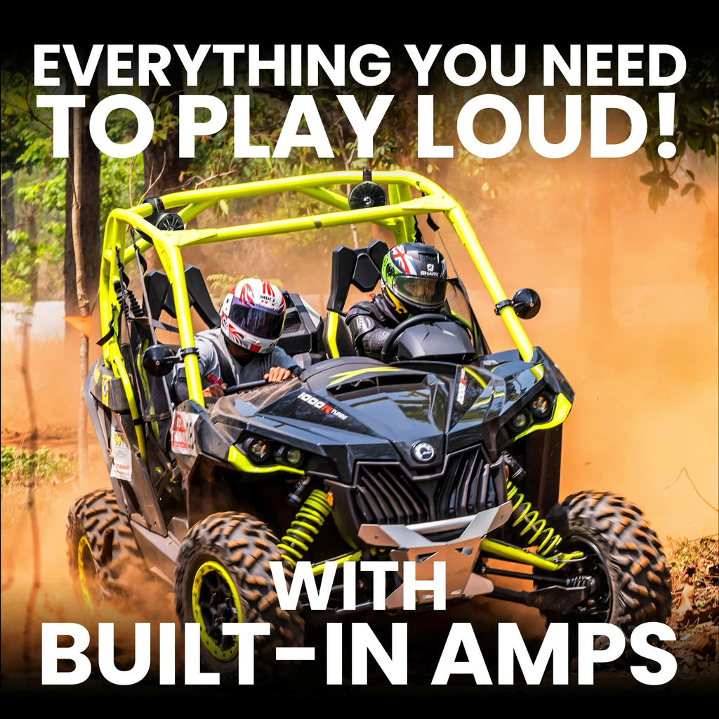 4" 500W 2-Way Amplified Bluetooth Marine ATV Speakers, Pair N255393