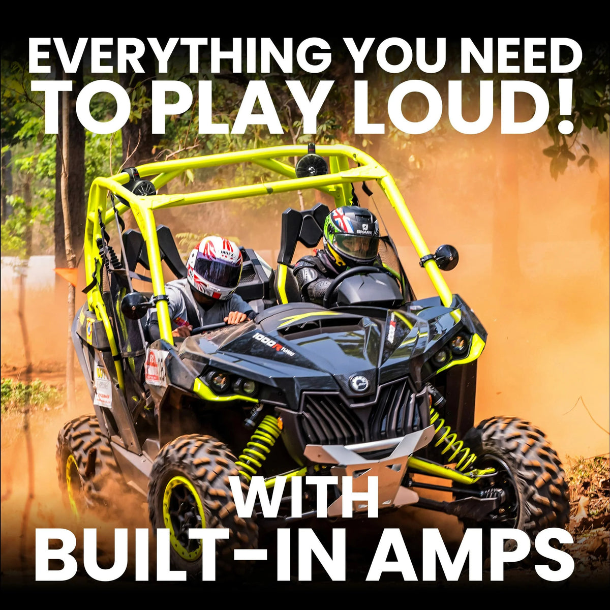 4" 500W 2-Way Amplified Bluetooth Marine ATV Speakers, Pair N255393