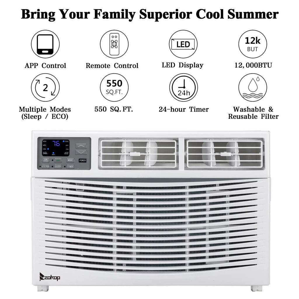 12000BTU Window Air Conditioner with Remote Control N3243